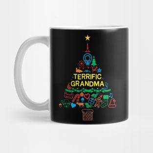 Terrific Grandma Gift - Xmas Tree 2 - Christmas Mug